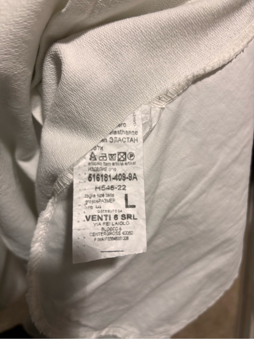 White Military-Style Utility Jacket with Double Row Buttons - Picture 6 of 9
